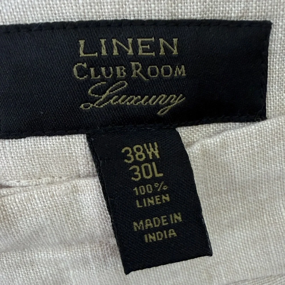 Club Room Men's Linen Cream Chinos